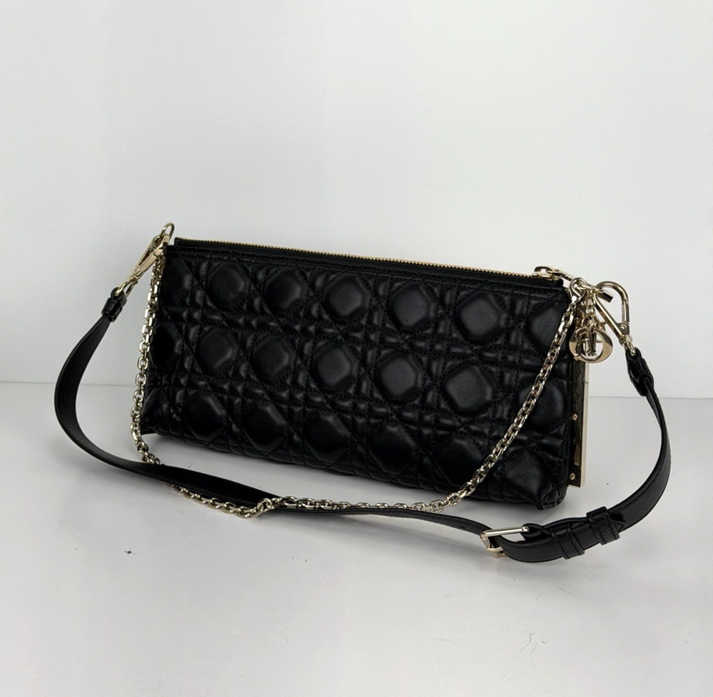 Christian Dior Miss Dior Midi Mini Bag in Black Cannage Lambskin Leather 2022 C4